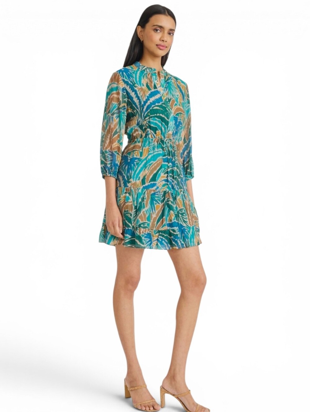 THE GOOD JOURNEY Printed Mini Shirt Dress